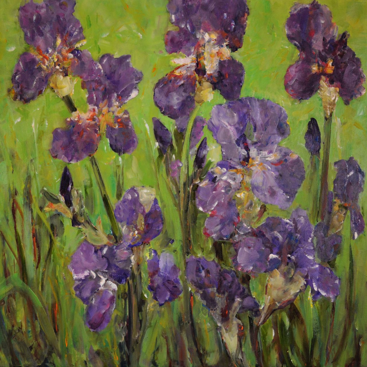 Blaue Iris Ölgemälde